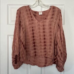 By Together Rose Tie-Dye Blouse